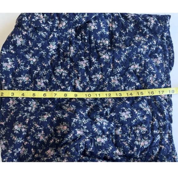 Vintage 70s Gunne Sax Prairie Boho Blue Flower Lace Quilted Jacket - Picture 11 of 12